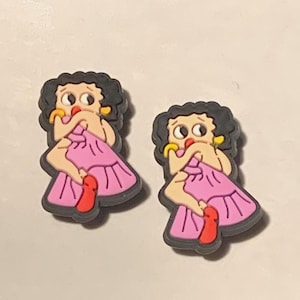Betty Boop Shoe Charms-2pc-1 inch