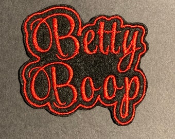 Betty Boop Script Name Patch-Embroidered-2 Sizes Available