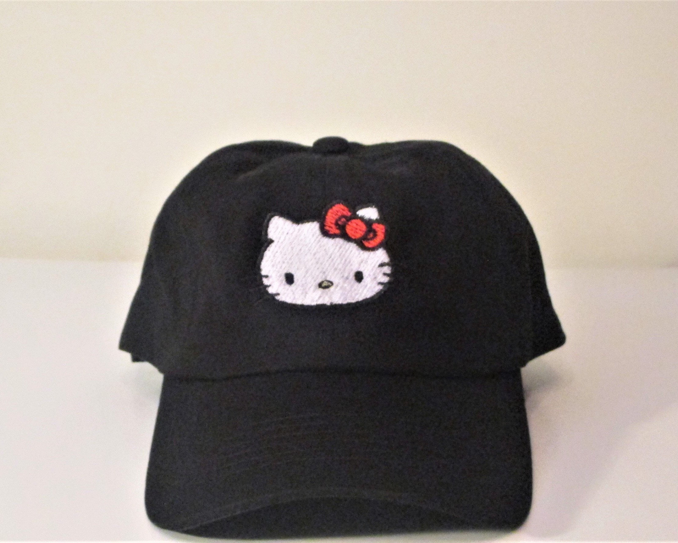 Hello Kitty Cap-black-embroidered 