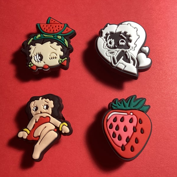 Betty Boop Shoe Charms-4pc