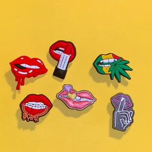 Lips and Mouth  Shoe Charms