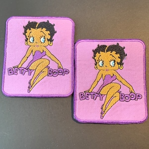 Betty Boop Fabric Patches-3in-Purple