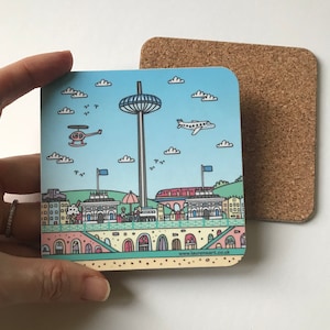Brighton lovers i360 coaster drinks mat