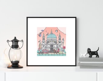 St Pauls cathedral wall art print