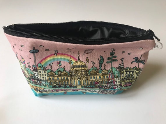 Gold Brighton Quilted Cosmetic Bag