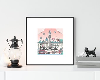 Trafalgar square art print