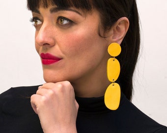 Large drop statement earrings