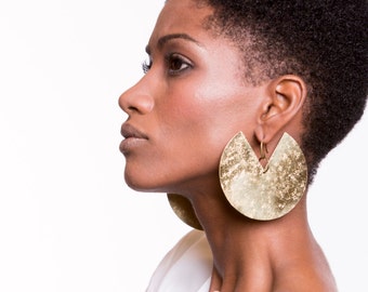 African earrings, Tribal earrings, tribal disc, ethnic earring, statement earrings, african jewelry,  boho ethnic earrings, boho earrings