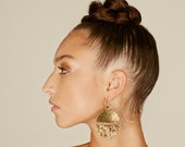 Disc earrings, African earrings, African jewelry, Ethnic earrings, Tribal earrings, big earrings, boho earrings