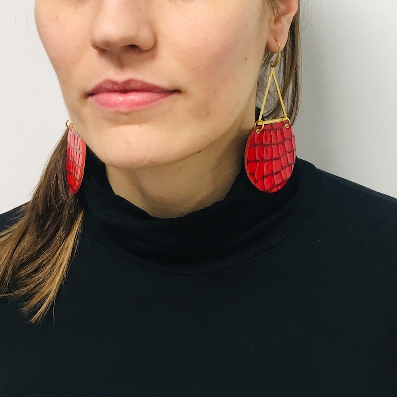 Statement Turquoise Earrings Blue Drop Earrings Lightweight Etsy