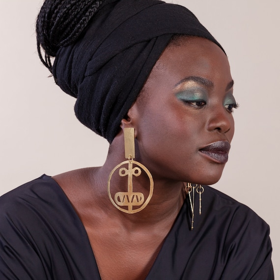 Clip on african earrings discount