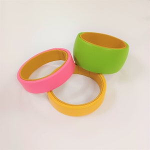 Colorful Leather Cuff Bracelet Set: Handmade Boho Bangle