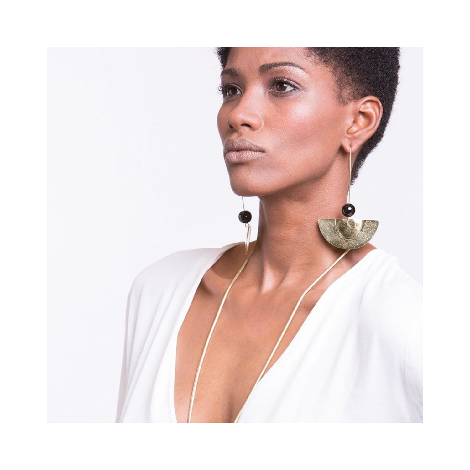 Large Drop Earrings Large Statement Earrings Dangle Brass Etsy