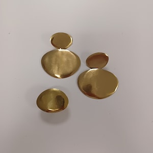 Big statement ring for women, Large chunky ring in golden brass image 10