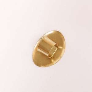 Big statement ring for women, Large chunky ring in golden brass image 8