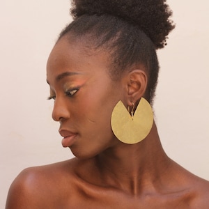 Boho chic african earrings, Bohemian hoops