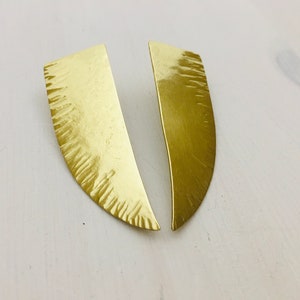 Avant garde earrings for non pierced ears, Minimalist earrings, Statement Clip on earrings.