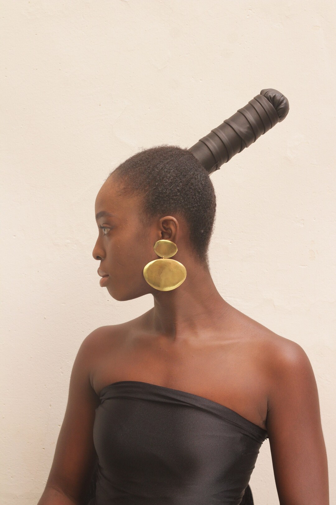Electra Statement Earrings Hammered Gold