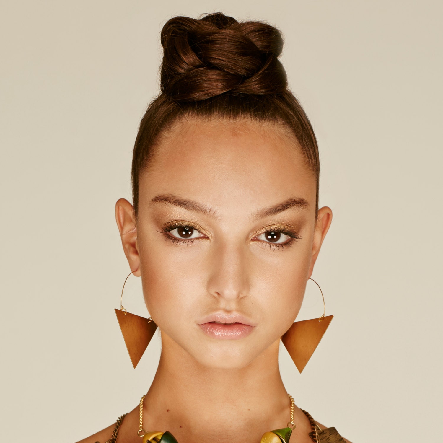 Hoops Earrings Triangle Earrings Statement Boho Earrings Etsy