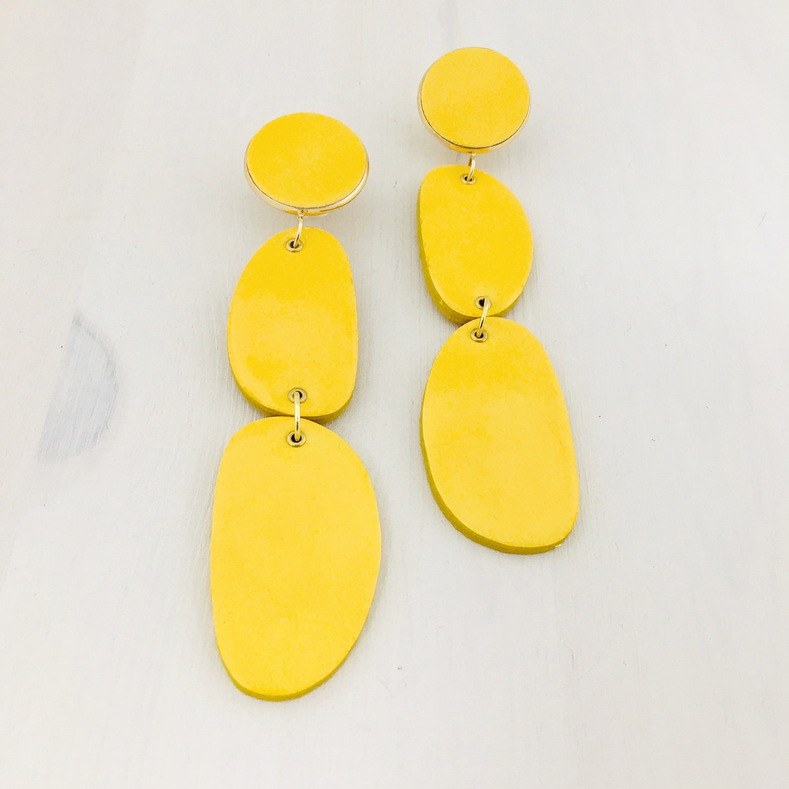 Clip on Large Statement Earrings Elegant Bold Large Drop Etsy