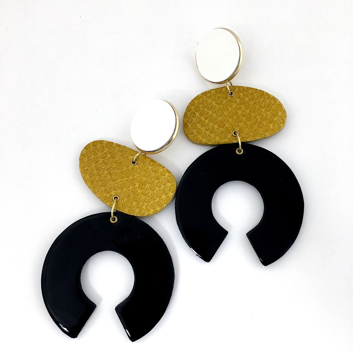 Statement Earrings Modern Bold Earrings Large Lightweight Etsy