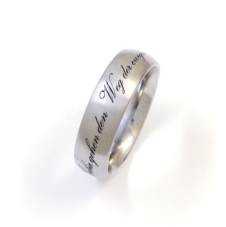 Never Ending Love Edelstahlring mit individueller Lasergravur Bild 1