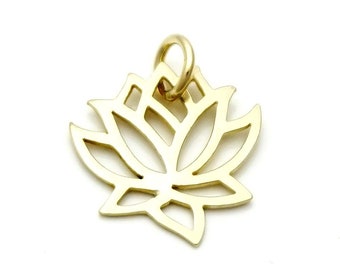 Echt Gold 333/- Anhänger Lotus Blüte Goldschmuck