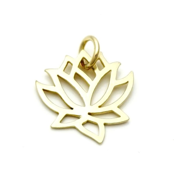 Echt Gold 333/- Anhänger Lotus Blüte Goldschmuck