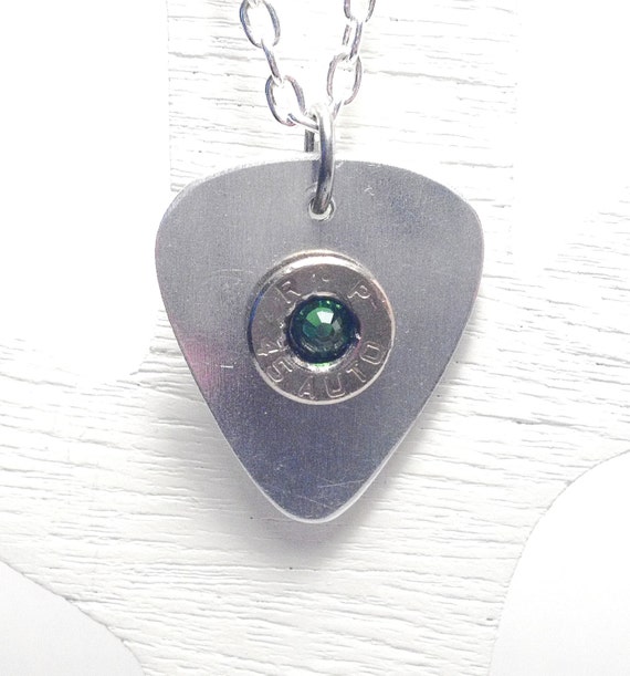 Mens plata Plectrum Gemelos /& Caja De Regalo-guitarrista regalos por Onyx Art