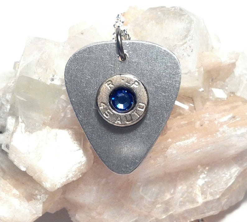 Steampunk Bullet Large Guitar Pick Keychain Charm w/ Choice of Etsy