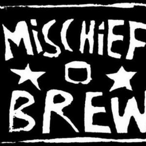 May include: Black and white logo with the text "MISCHIEF BREW" in a bold, stylized font. Two white stars are on either side of a white circle.