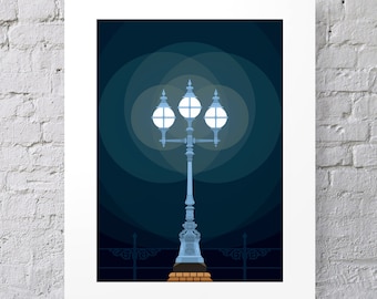 Ally Pally (Alexandra Palace) Lamp Post giclee print
