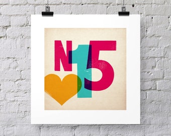 Love N15 (London Postcode series) giclee print