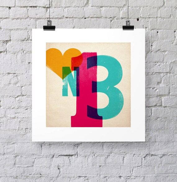Liebe N13 London Postleitzahl Serie Giclee Druck Etsy
