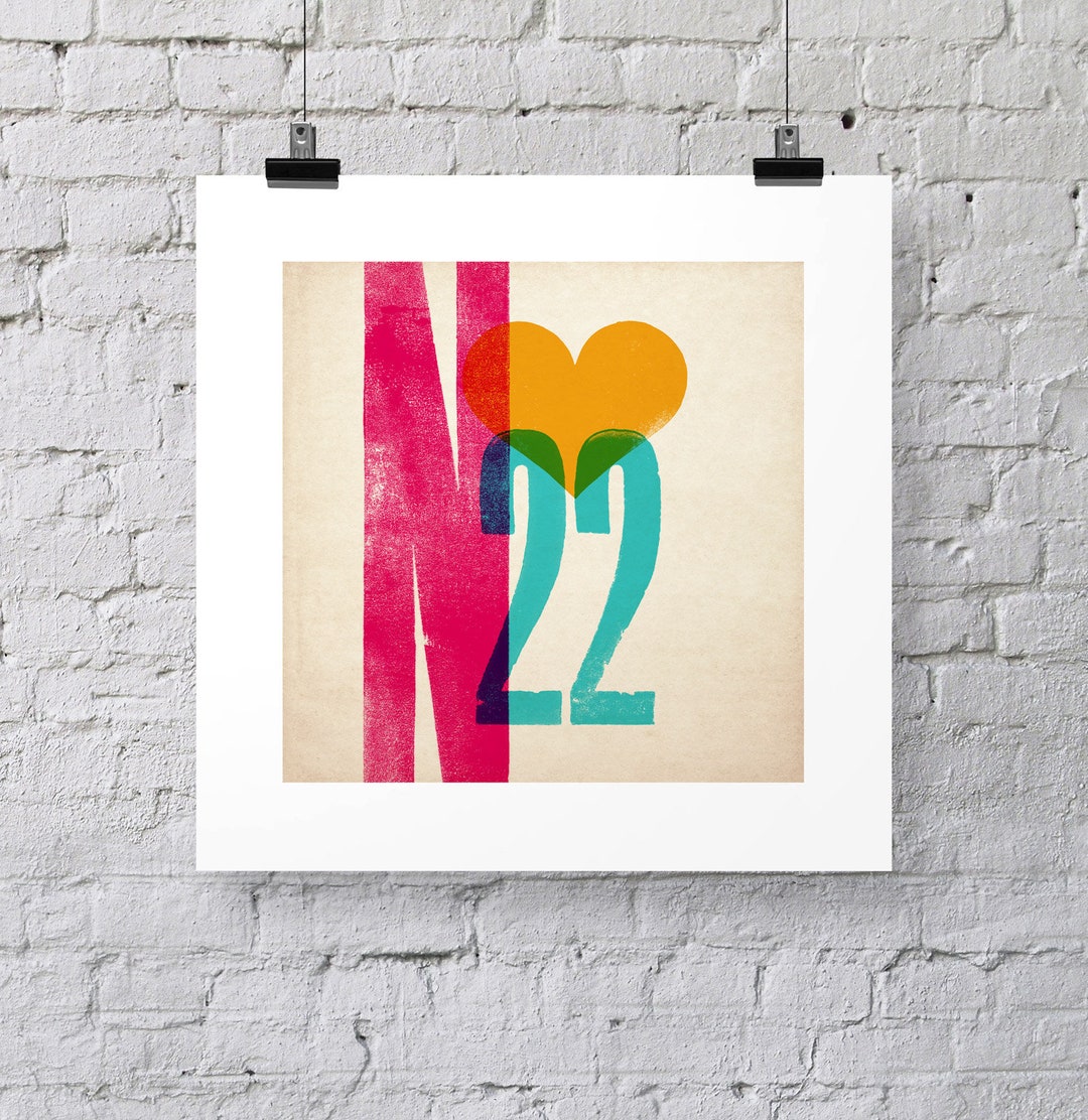 Love N22 (london Postcode Series) Giclee Print - Etsy Ireland
