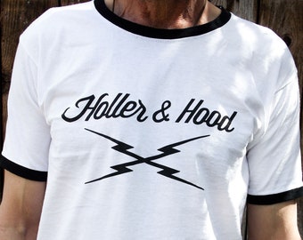 Cotton T-shirt two tones colored, Holler&Hood brand / Built for Speed ///