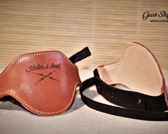 Funda para palanca de cambios de motocicleta de piel de becerro marrón claro. Artesanía de alta calidad.