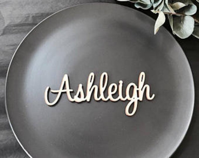 100 pack Laser Cut Wooden Name Place Cards Names Wedding Etsy