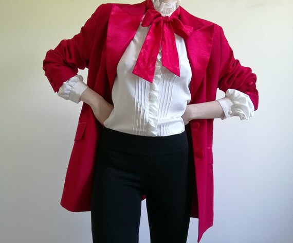 Vintage 90s Red Oversized Blazer