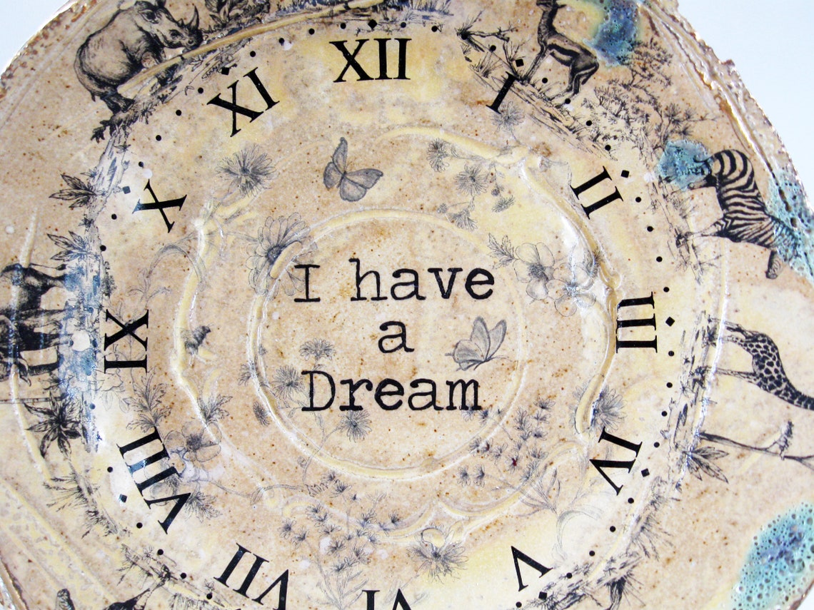 Hand Made Ceramic 'I Have a Dream' Plate Fired 5 Etsy
