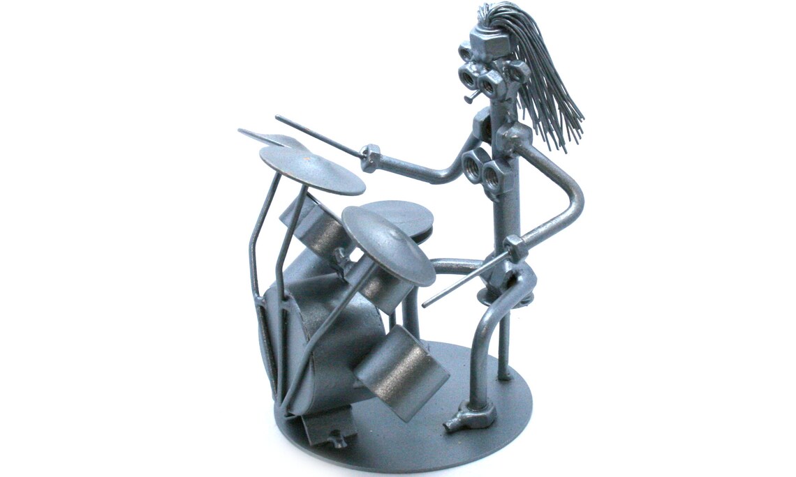 Nuts and Bolts Sculpture Drummer Women Gifts Handmade Etsy