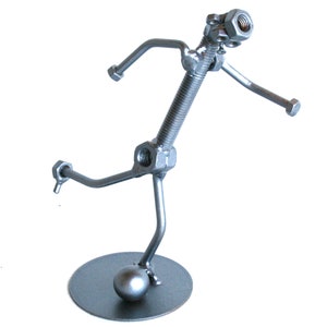 Soccer Player gift nuts and bolts metal sculpture, Football  Coach Appreciation gift, Coach Retirement Gift, End of Season trophie award
