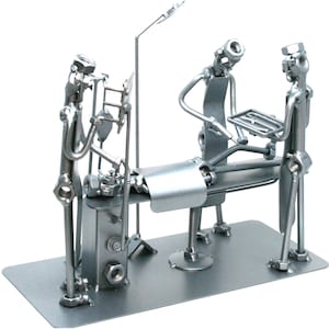 Personalized Orthopedic knee Surgeon gift, Nuts and bolts sculpture Collectibles, Recycled metal Art, Birthday, Retirement Gift, Custom Name