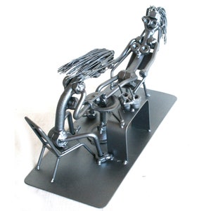 Custom Podiatrists gift, Custom Nuts and bolts Portrait orthopedic surgeon, Welding art doctor retirement gift, Figurative metal sculpture