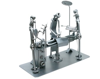 Urologist Gift nuts and bolts sculpture, Urologist doctor phd Graduation gift,Urology Office recycled art,Gift for Urologist medical student