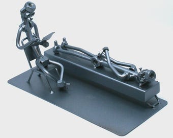 Psychologe Geschenk - Metallfigur, Therapeut Skulptur, Ratgeber Bürodekoration