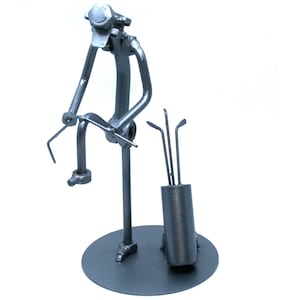 Personalized Golf Gift for Men, Funny Golf Trophy, Funny Nuts And Bolts Golf Decor, Angry Golfer Welded Metal Art, Bad Golfer Sculpture