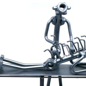 Thank you Nuts and bolts sculpture gift for Acupuncturist, Handmade ornament figurine scrap metal art, Physiotherapist Gift for Mentor