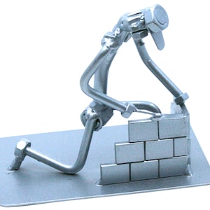 Brick Mason gift / bricklayer gift nuts and bolts metal sculpture