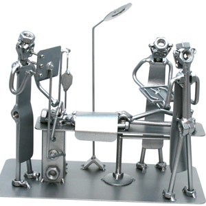 Personalized Orthopedic Surgeon gift, Nuts and bolts sculpture Collectibles, Recycled metal Art, Birthday, Retirement Gift l Custom Name